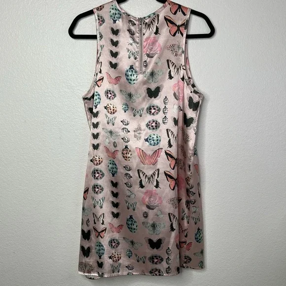 Urban Outfitters Kimchi Blue Butterfly Print Dress Pink Size M Y2K Fairycore - Picture 12 of 15